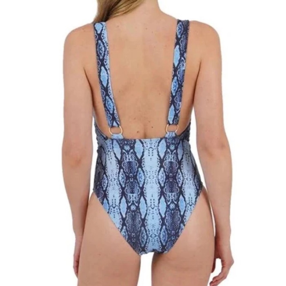 Rachel Roy snakeskin cutout one piece bathing suit - Picture 2 of 11